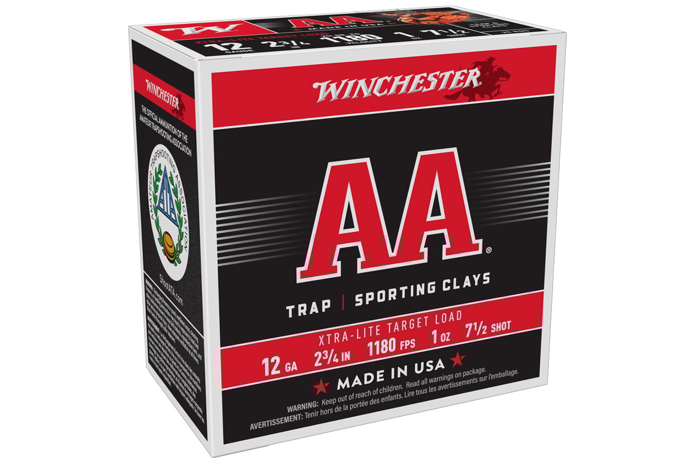 Winchester 12 Gauge 2-3/4 in 1 oz 7-1/2-Shot AA Xtra-Lite Target Load 25/Box